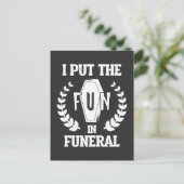 Funny Funeral Director Humor Mortician Mortuary Briefkaart (Staand voorkant)