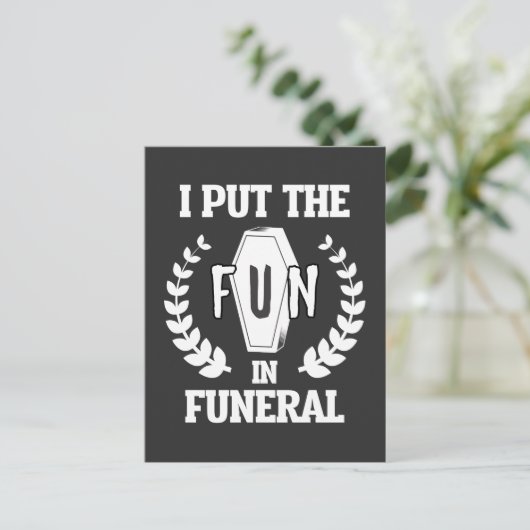 Funny Funeral Director Humor Mortician Mortuary Briefkaart (Staand voorkant)