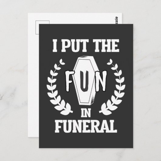 Funny Funeral Director Humor Mortician Mortuary Briefkaart (Voorkant / Achterkant)