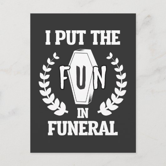 Funny Funeral Director Humor Mortician Mortuary Briefkaart (Voorkant)