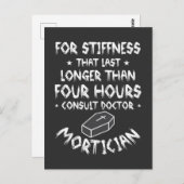 Funny Funeral Director Humor Mortician Professiona Briefkaart (Voorkant / Achterkant)