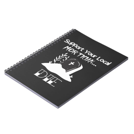 Funny Funeral Director Humor Mortician Support Notitieboek (Linkerzijde)