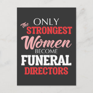 Funny Funeral Director Woman Mortician Mama Briefkaart
