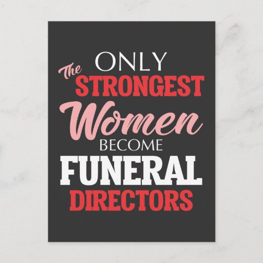 Funny Funeral Director Woman Mortician Mama Briefkaart (Voorkant)
