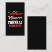 Funny Funeral Director Woman Mortician Mama Visitekaartje (Voorkant / Achterkant)
