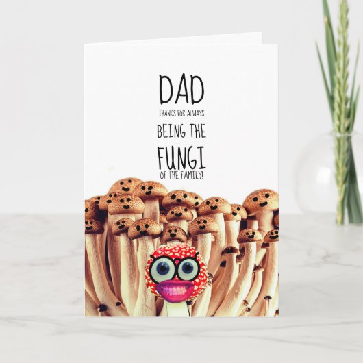 Funny Fungi Fathers Day Feestdagen Kaart (Voorkant)