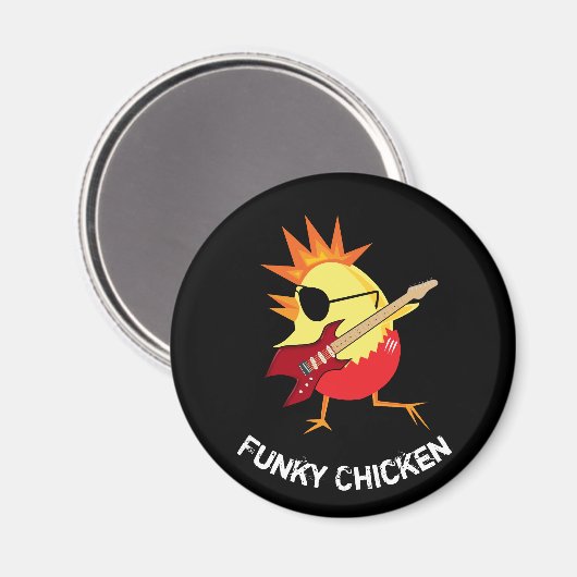 Funny Funky Chicken Magneet (Voorkant / Achterkant)