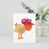 Funny Funky Pelican die zonnebrillen draagt Briefkaart (Staand voorkant)