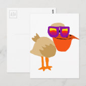 Funny Funky Pelican die zonnebrillen draagt Briefkaart (Voorkant / Achterkant)