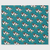 Funny Funky Pit bull Drink Cartoon van bier Cadeaupapier (Vlak)