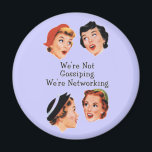 Funny Funny Dames Magneet<br><div class="desc">dames voorzien van een netwerk van een coole grappige kantoorhumor met een lavender background-ontwerp</div>