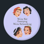 Funny Funny Dames Magneet<br><div class="desc">dames voorzien van een netwerk van een coole grappige kantoorhumor met een lavender background-ontwerp</div>