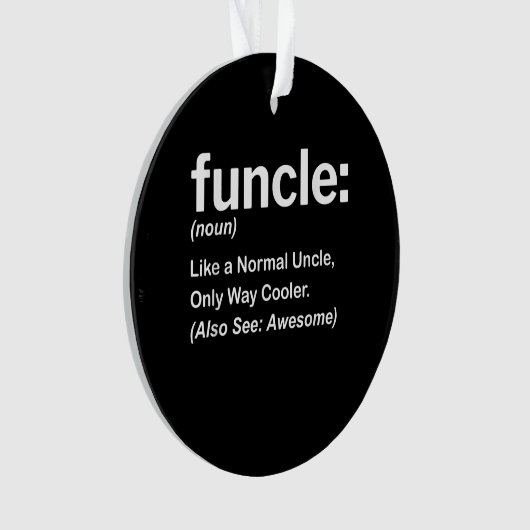 Funny Funny Definition Gift | Oom Gifts Ornament (voorkant)