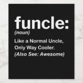 Funny Funny Definition Gift | Oom Gifts Wijn Etiket (Enkel label)