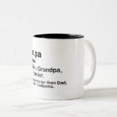 Funny Funpa/Grandpa Definition Two-Tone Coffee Mok (Voorkant rechts)