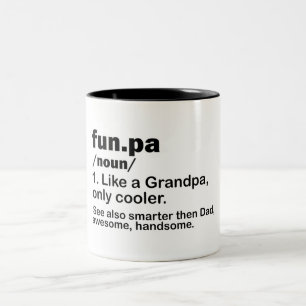 Funny Funpa/Grandpa Definition Two-Tone Coffee Mok