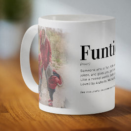 Funny Funtie Definition Auntie Photo Coffee Mok