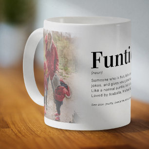 Funny Funtie Definition Auntie Photo Coffee Mok