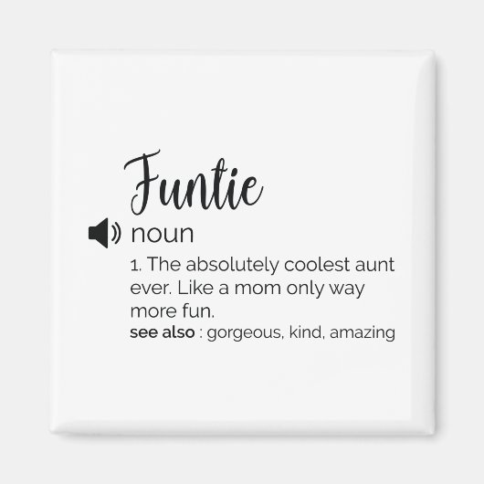 Funny Funtie Definition Magneet (Voorkant)