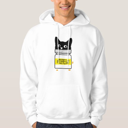 Funny Fur Antidepressivant Cat Pet Lover Hoodie (Voorkant)