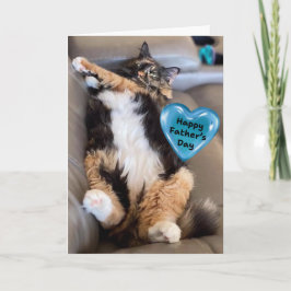 Funny Furry Cat Vaderdag Kaart