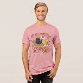 Funny Furry Entanglement Dog Cat Valentine  Tri-Blend Shirt (Voorkant volledig)