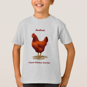 Funny Future Chicken Farmer Red Hen T-shirt