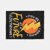 Funny Future Electrician Electrical Engineer Fleece Deken (Voorkant (Horizontaal))