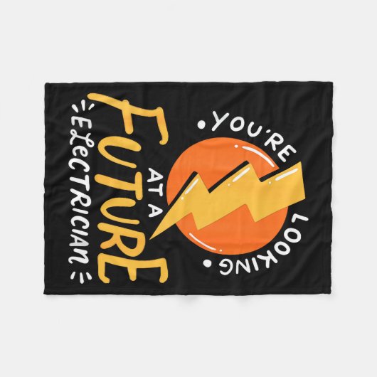 Funny Future Electrician Electrical Engineer  Fleece Deken (Voorkant (Horizontaal))