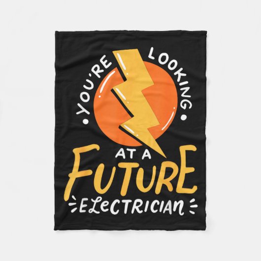 Funny Future Electrician Electrical Engineer Fleece Deken (Voorkant)