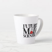 Funny Future Mad Scientist met Chemistry Beaker Latte Mok (Rechterhoek)