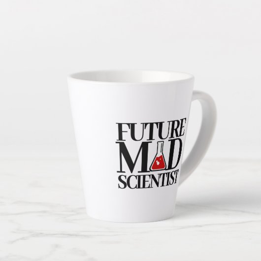 Funny Future Mad Scientist met Chemistry Beaker Latte Mok (Rechterhoek)