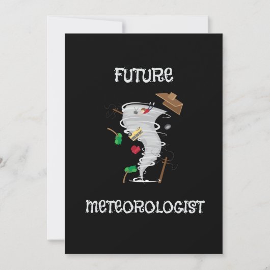 Funny Future Meteoroloog Tornado & Hurricane Kaart (Voorkant)