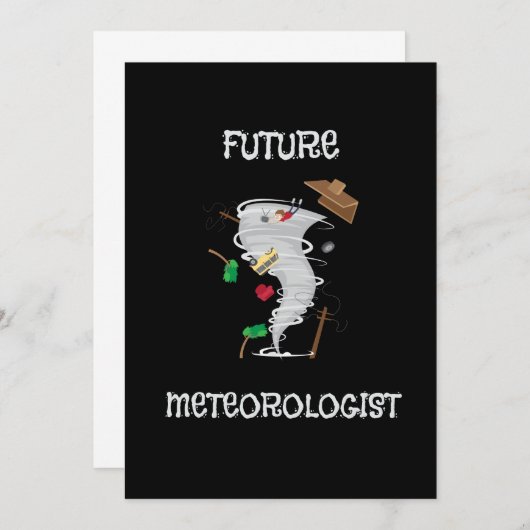 Funny Future Meteoroloog Tornado & Hurricane Kaart (Voorkant / Achterkant)