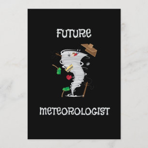Funny Future Meteoroloog Tornado & Hurricane Kaart