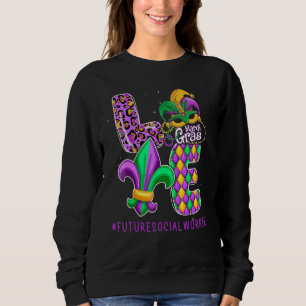 Funny Future Social Worker Mardi Gras Family Match Trui