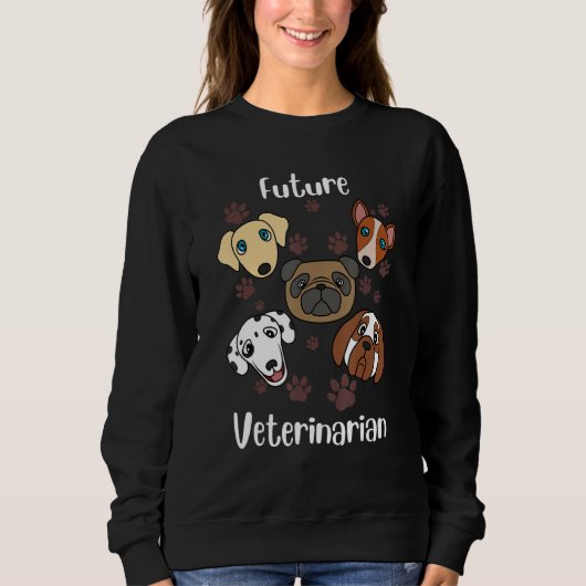 Funny Future Veterinarian Gift Cute Aspesting Vets Trui (Voorkant)