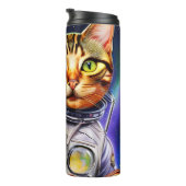 Funny Futuristic Astronaut Cat Thermosbeker (Geroteerd rechts)
