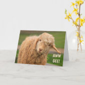 Funny Fuzzy Baby Goat krijgt goed Kaart (Gele Bloem)