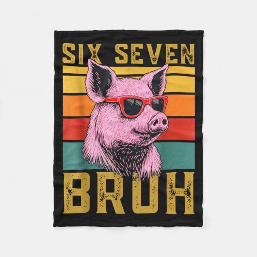 Funny G 67 6 7 Six Seven Meme Animal Retro Design  Fleece Deken (Voorkant)