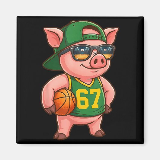 Funny G Basketball 67 Gen Alpha Slang Srts Men Boy Magneet (Voorkant)