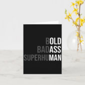 Funny Gag Gift For Dad - Old Man Bold Bad Superhum Kaart (Gele Bloem)