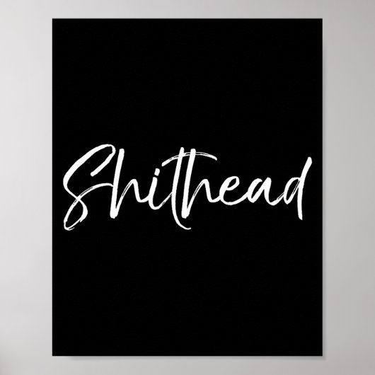 Funny Gag Gift Head Joke Saying Sarcastic Idea Hea Poster (Voorkant)