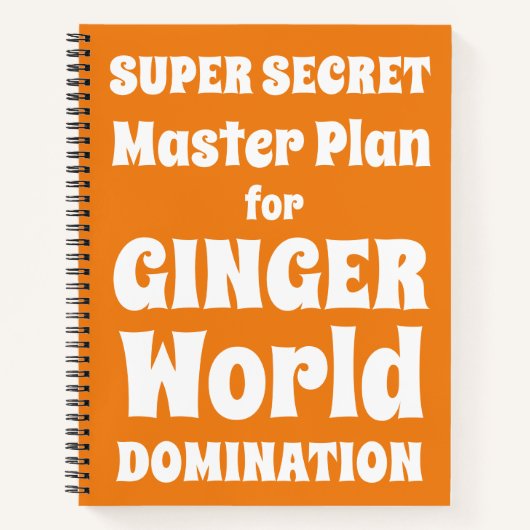 Funny Gag notebook voor gingers Redhead Notitieboek (Voorkant)