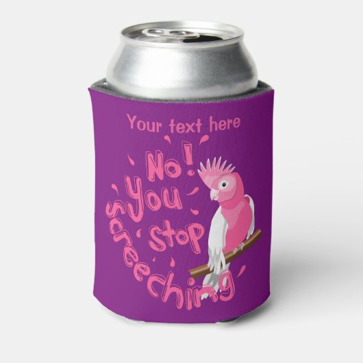 Funny Galah Cockatiel Blikjeskoeler (Blikje Achterkant)