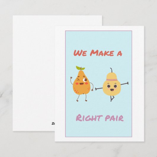 Funny Galentines Kaart en Schattigee Besties Pun (Voorkant / Achterkant)