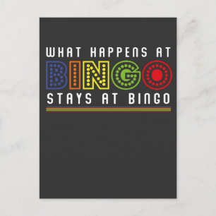 Funny Gambler Humor Bingo Player Briefkaart
