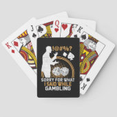 Funny gambling word art sorry pokerkaarten (Achterkant)