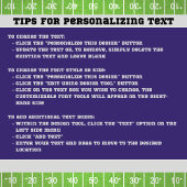 Funny Game Day Purple Football Field Party Napkins Servet