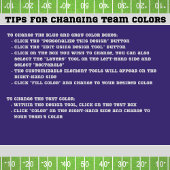 Funny Game Day Purple Football Field Party Napkins Servet